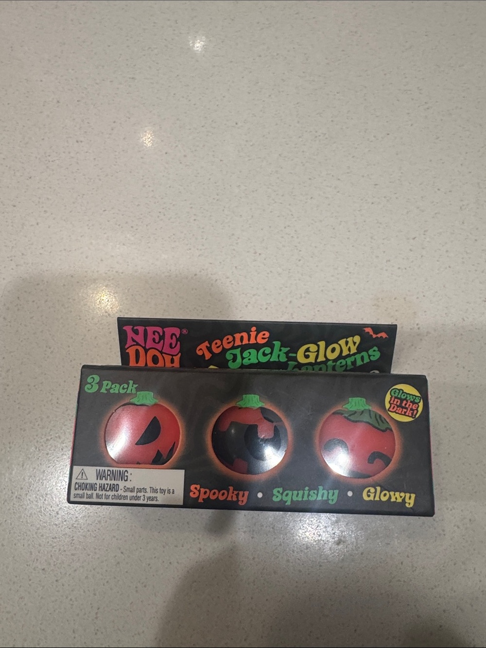Needoh Teenie Jack-Glow Pumpkins 3-Pack -